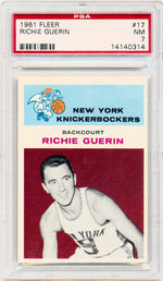 Fleer 1961 New York Knickerbockers  #17 Richie Guerin  / PSA Grade 7