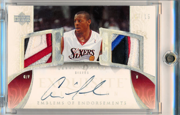 Upper Deck 2005-2006 Exquisite Collection Emblems Of Endorsement #EMAI Andre Iguodala 3/15