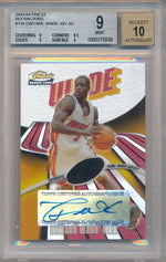 Topps 2003-2004  Finest Refractors #158 Dwyane Wade 65/250 / BGS Grade 9 / Auto Grade 10