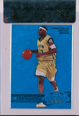 Upper Deck 2011-12 Fleer Retro Precious Metal Gems BLUE #PM-4 Lebron James 41/50 / BGS Grade 8.5