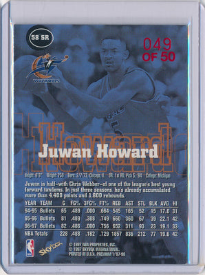 SkyBox 1997-1998 Premium Star Rubies #58SR Juwan Howard 49/50