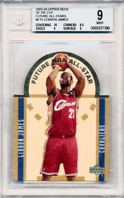 Upper Deck 2003-2004 SE Die Cut Future All-Stars #E15 Lebron James  / BGS Grade 9