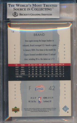 Upper Deck 2003-2004 Exquisite Collection Base #14 Elton Brand 222/225 / BGS Grade 9