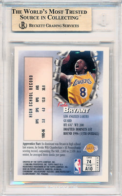 Topps 1996-1997 Finest  #74 Kobe Bryant  / BGS Grade 9.5