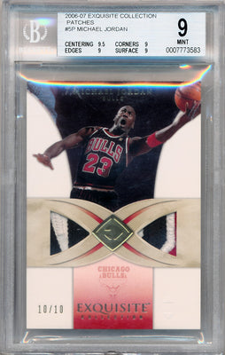 Upper Deck 2006-2007 Exquisite Collection Patches #5P Michael Jordan 10/10 / BGS Grade 9