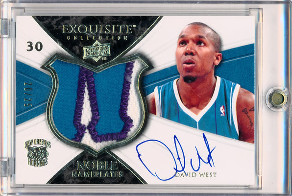 Upper Deck 2008-2009 Exquisite Collection Noble Nameplates #NADW David West 20/25