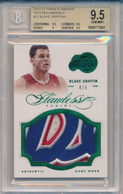 Panini 2012-2013 Flawless Emerald Jumbo Patches #23 Blake Griffin 4/5 / BGS Grade 9.5