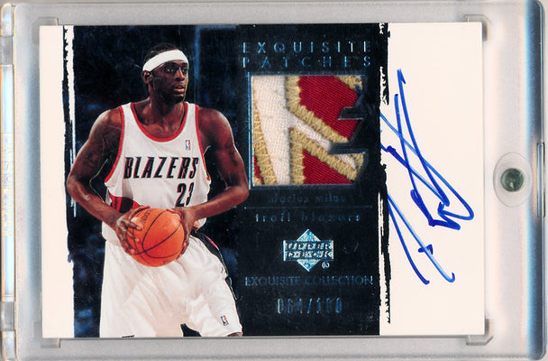 Upper Deck 2003-2004 Exquisite Collection Patches Autographs #AP-DM Trail Blazers 64/100