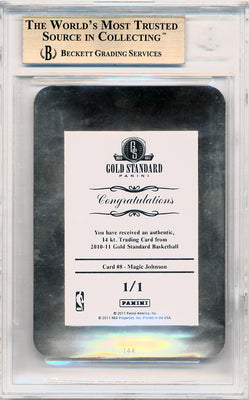 Panini 2010-2011 Gold Standard Solid Gold #8 Magic Johnson 1/1