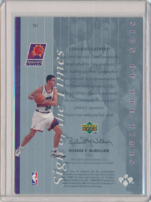 Upper Deck 1999-2000 SP Authentic Sign Of The Times #TG Tom Gugliotta