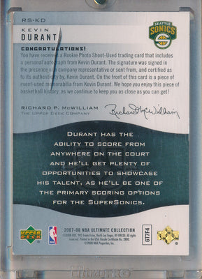 Upper Deck  2007-2008 UD Black Rookie  #106 Kevin Durant 9/10