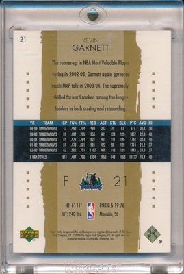 Upper Deck 2004-2005 Exquisite Collection Basketball #21 Kevin Garnett 24/25