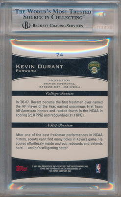 Topps  2007-2008 Finest X-Fractor #102 Kevin Durant 6/25 / BGS Grade 9