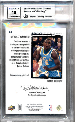 Upper Deck 2009-2010 Exquisite Collection Rookie Parallel #53 Darren Collison  2/2 / BGS Grade 8.5 / Auto Grade 10