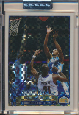 Topps  2003-2004 Chrome  X-Fractor #113 Carmelo Anthony 44/220