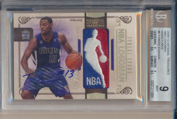 Panini  2009-2010 National Treasures NBA Logoman Signatures #6 Tyreke Evans 5/5 / BGS Grade 9 / Auto Grade 10