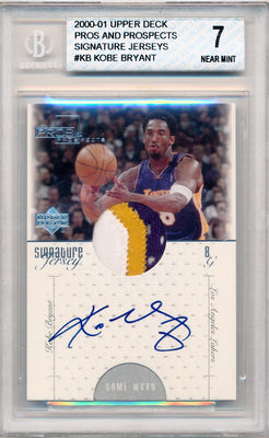 Upper Deck 2000-2001 Pros & Prospects Signature Jerseys #KB Kobe Bryant  / BGS Grade 7