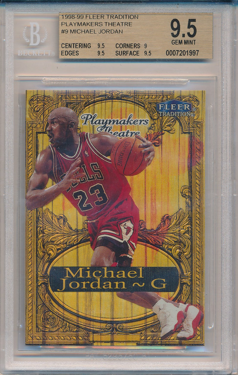 Fleer 1998-1999 Tradition Playmaker Theatre #9/15PT Michael Jordan 19/100 / BGS Grade 9.5