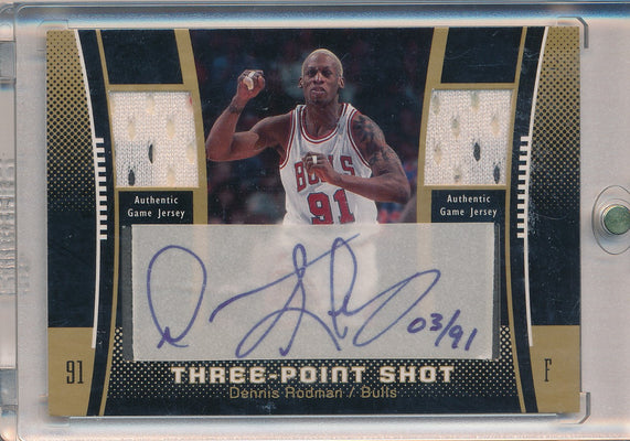 Upper Deck 2004-2005 Sweet Shot Three Point Shots #3PS-DR Dennis Rodman 3/91