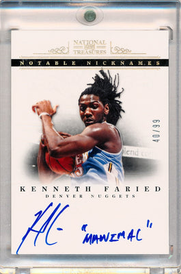 Panini 2012-2013 National Treasures  Notable Nicknames  #35 Kenneth Faried 40/99