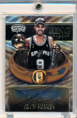 Panini 2015-2016 Gold Standard Ring Bearers Autographs #RB-TP Tony Parker 6/25