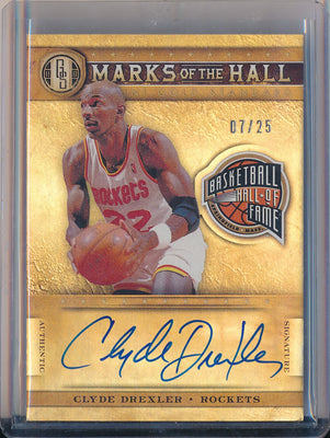 Panini 2011-2012 Gold Standard Marks Of The Hall #47 Clyde Drexler 7/25