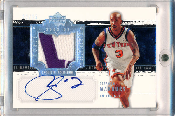 Upper Deck 2003-2004 Exquisite Collection Noble Nameplates #NN-ST Stephon Marbury 22/25