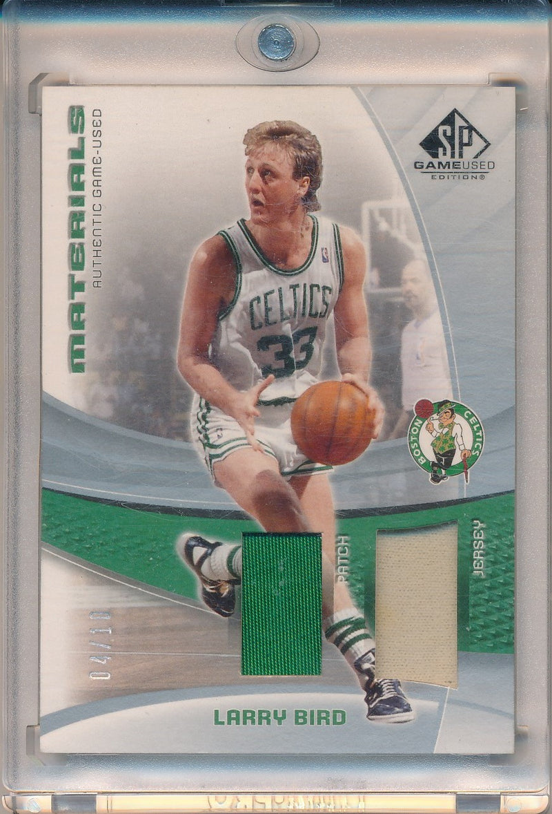 Upper Deck 2005-2006 SP Game Used Authentic Game Materials #SP-LB Larry Bird 4/10