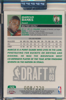 Topps  2003-2004 Chrome  X-Fractor #123 Marcus Banks 8/220