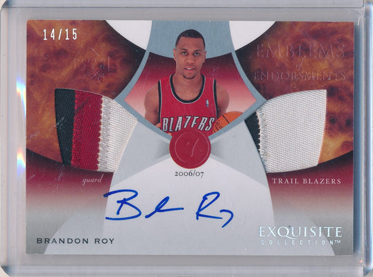 Upper Deck 2006-2007 Exquisite Collection Emblems Of Endorsement #EMBR Brandon Roy 14/15