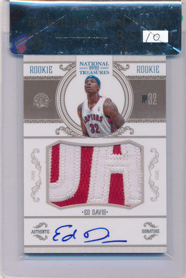 Panini 2010-2011 National Treasures  Century Platinum #213 Ed Davis 5/5 / BGS Grade 8.5 / Auto Grade 10