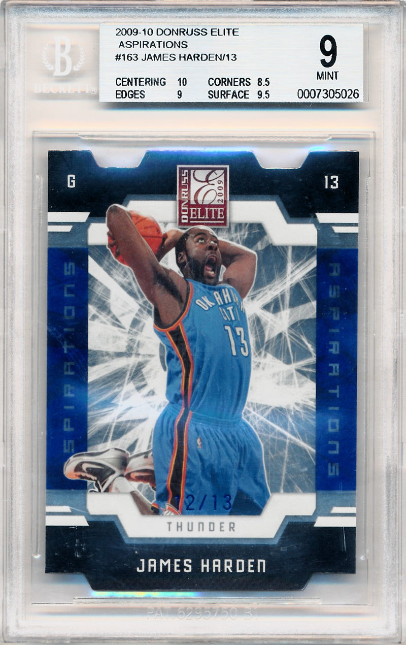 Panini 2009-2010 Donruss Elite Aspirations #163 James Harden  / BGS Grade 9