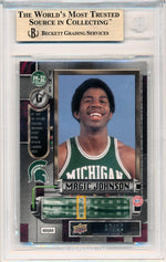 Upper Deck 2011-12 Fleer Retro Precious Metal Gems GREEN #PM-32 Magic Johnson 7/10 / BGS Grade 9.5