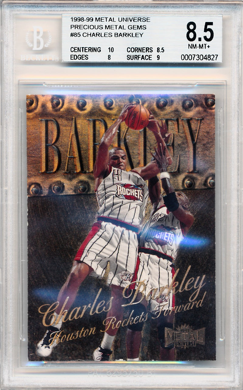 Skybox 1998-1999 Metal Universe Championship Precious Metal Gems #85 Charles Barkley 3/50 / BGS Grade 8.5