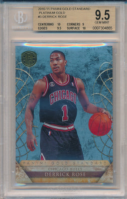 Panini 2010-11 Gold Standard Platinum Gold #3 Derrick Rose 05/25 / BGS Grade 9.5