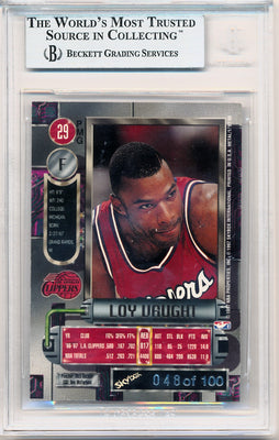 Skybox 1997-1998 Metal Universe Championship Precious Metal Gems Red #29 Loy Vaught 48/100 / BGS Grade 8.5