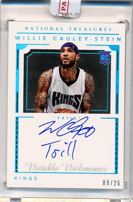 Panini 2015-2016 National Treasures  Notable Nicknames  #NN-WCS Willy Cauley-Stein 9/25