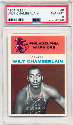 Fleer 1961 Sportscard Guaranty  #8 Wilt Chamberlain  / PSA Grade 8 / BGS Grade None