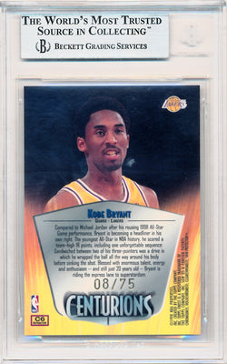 Topps 1998-1999 Finest Centurions Refractors #C6 Kobe Bryant 8/75 / BGS Grade 9