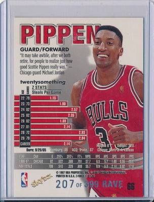 SkyBox 1997-1998 Z-Force Rave #66 Scottie Pippen 207/399