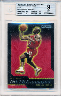 Skybox 2008-2009 Metal Universe Precious Metal Gems Red #23 Michael Jordan 35/50 / BGS Grade 9