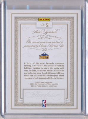 Panini 2012-2013 Flawless Emerald Jumbo Patches #22 Andre Iguodala 3/5