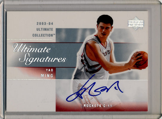 Upper Deck 2003-04 Ultimate Collection  Ultimate Signatures #YM-A Yao Ming