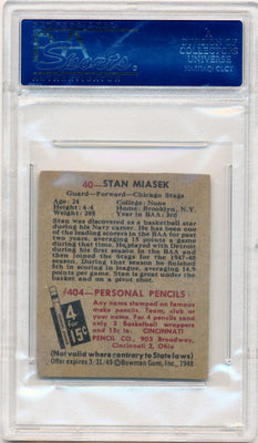 Topps Bowman 1948   #40 Stan Miasek  / PSA Grade Authentic