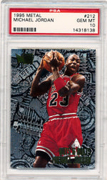 Fleer 1995-1996 Metal Nuts & Bults #212 Michael Jordan  / PSA Grade 10