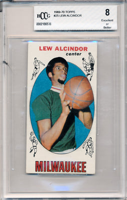 Topps Bowman  1969-1970   #25 Lew Alcindor  / PSA Grade 8