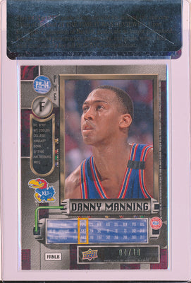 Upper Deck 2011-12 Fleer Retro Precious Metal Gems GREEN #PM-14 Danny Manning 4/10 / BGS Grade 9