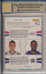 Panini  2009-2010 Season Update Rookie Duals Signatures #3 Tyreke Evans, Blake Griffin 46/49 / BGS Grade 9.5 / Auto Grade 10