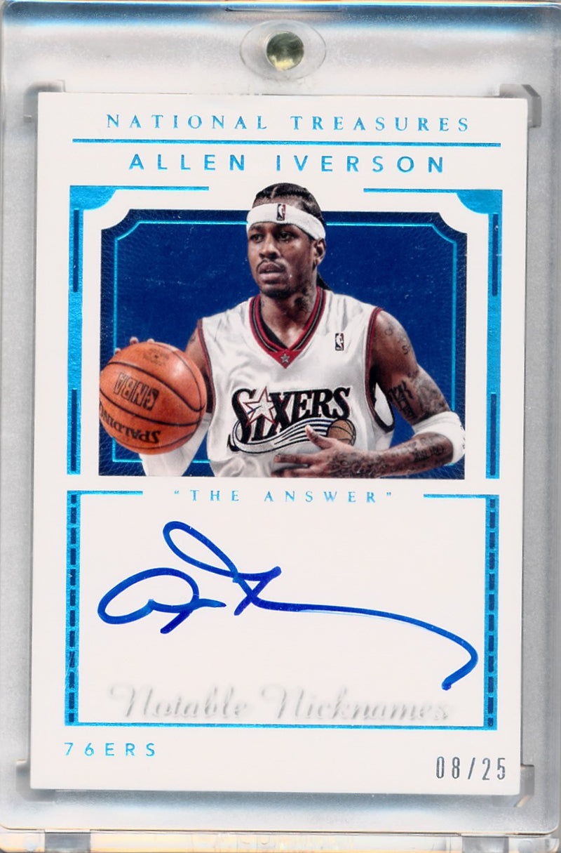 Panini 2015-2016 National Treasures  Notable Nicknames  #NN-AIV Allen Iverson 8/25