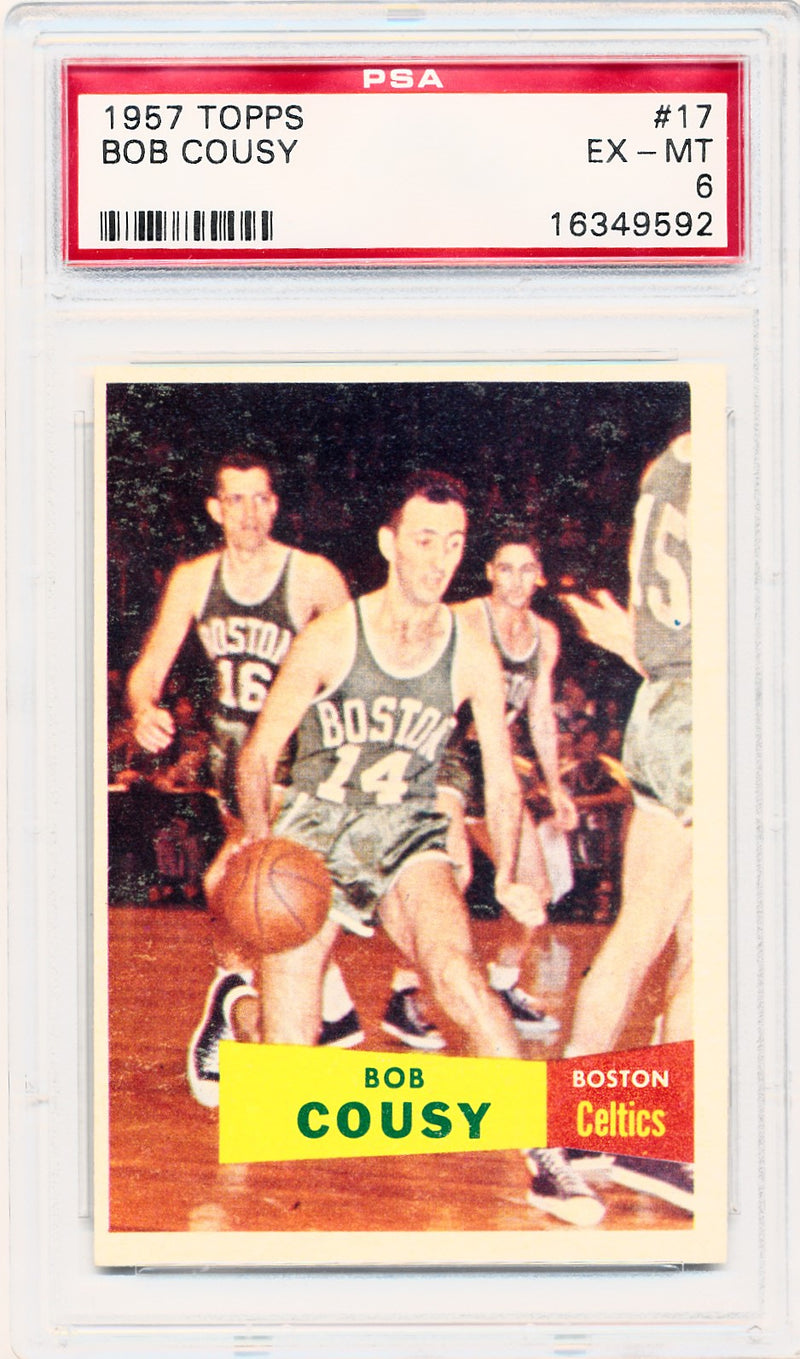 Topps Bowman  1957   #17 Bob Cousy  / PSA Grade 6 / BGS Grade None